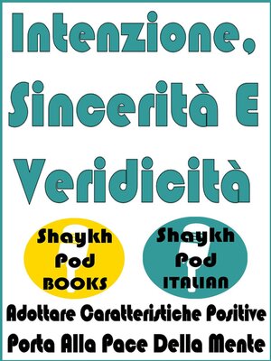 cover image of Intenzione, Sincerità E Veridicità